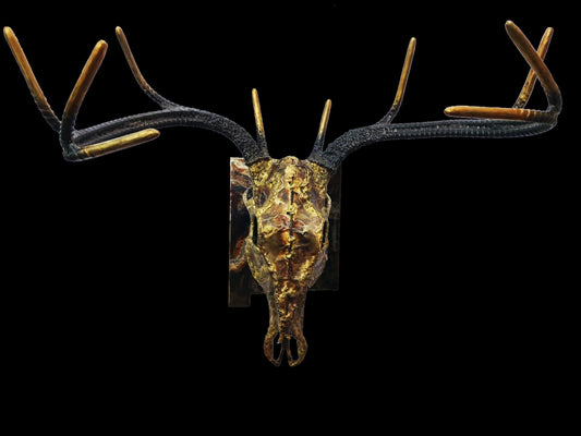 Life Size Bronze Deer Skull