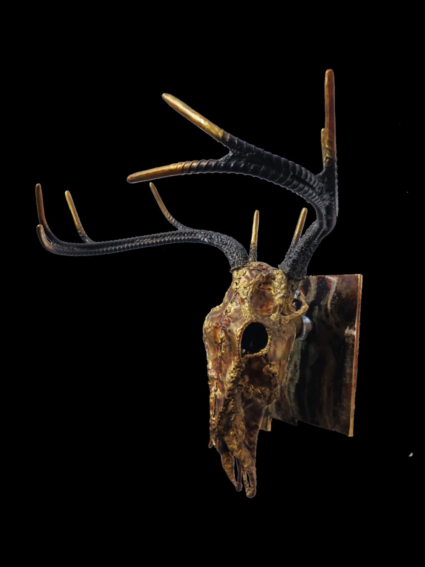 Life Size Bronze Deer Skull