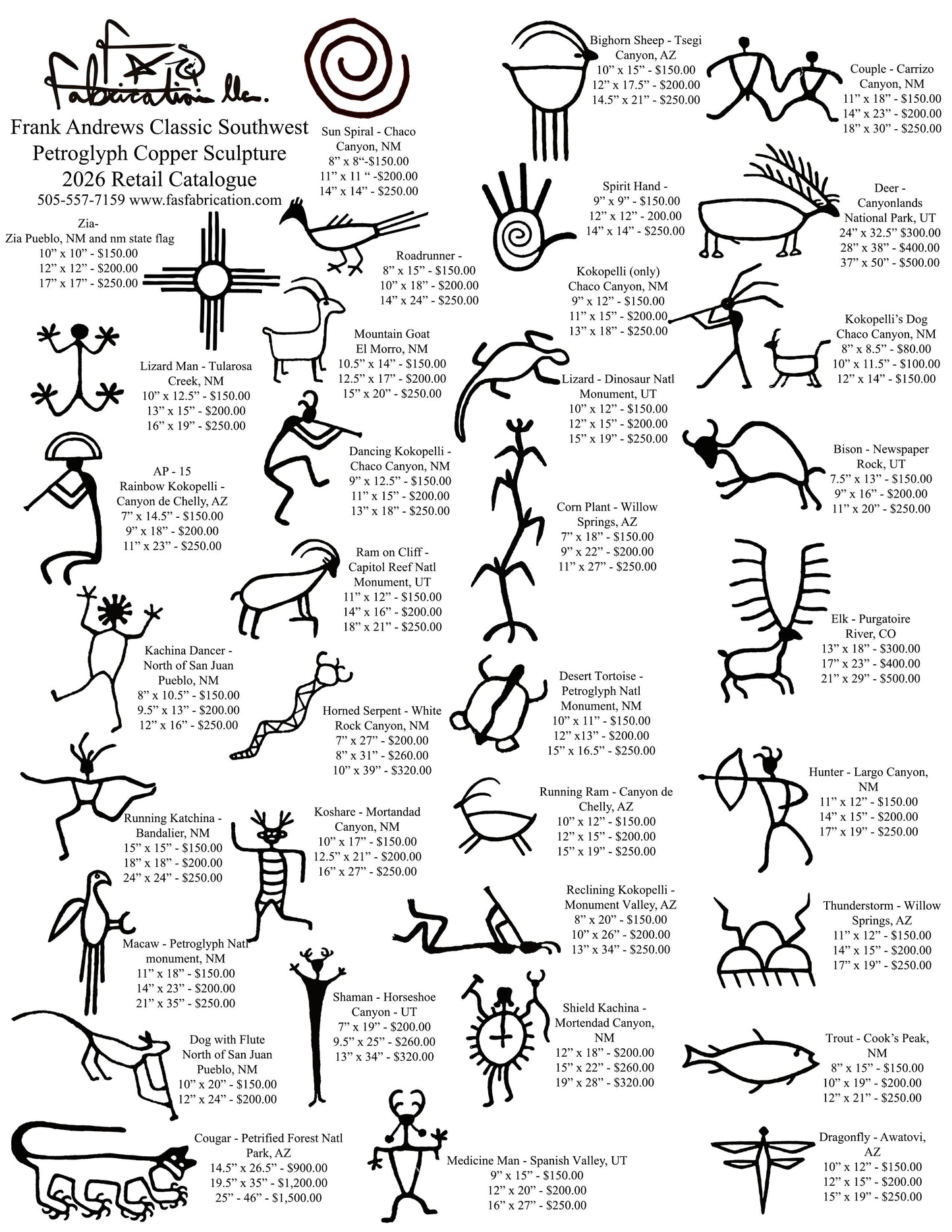 Frank Andrews Classic Southwest petroglyph Catalogue 2026