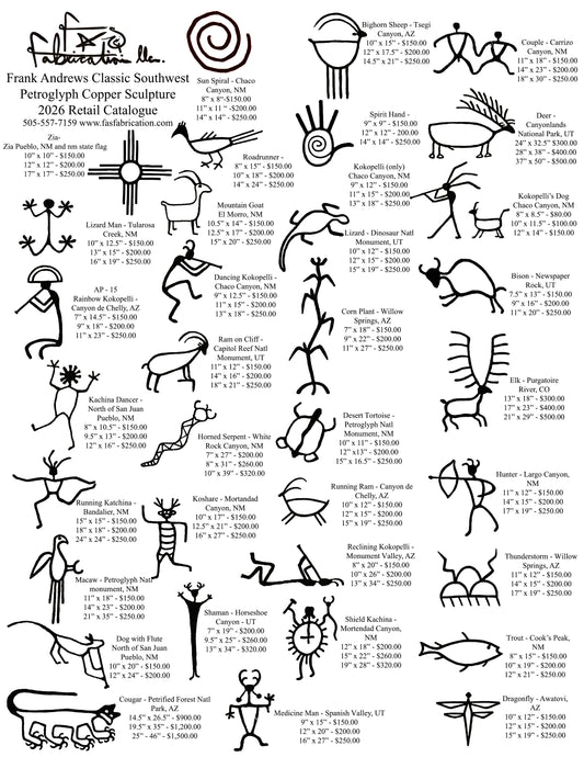 Frank Andrews Classic Southwest petroglyph Catalogue 2026