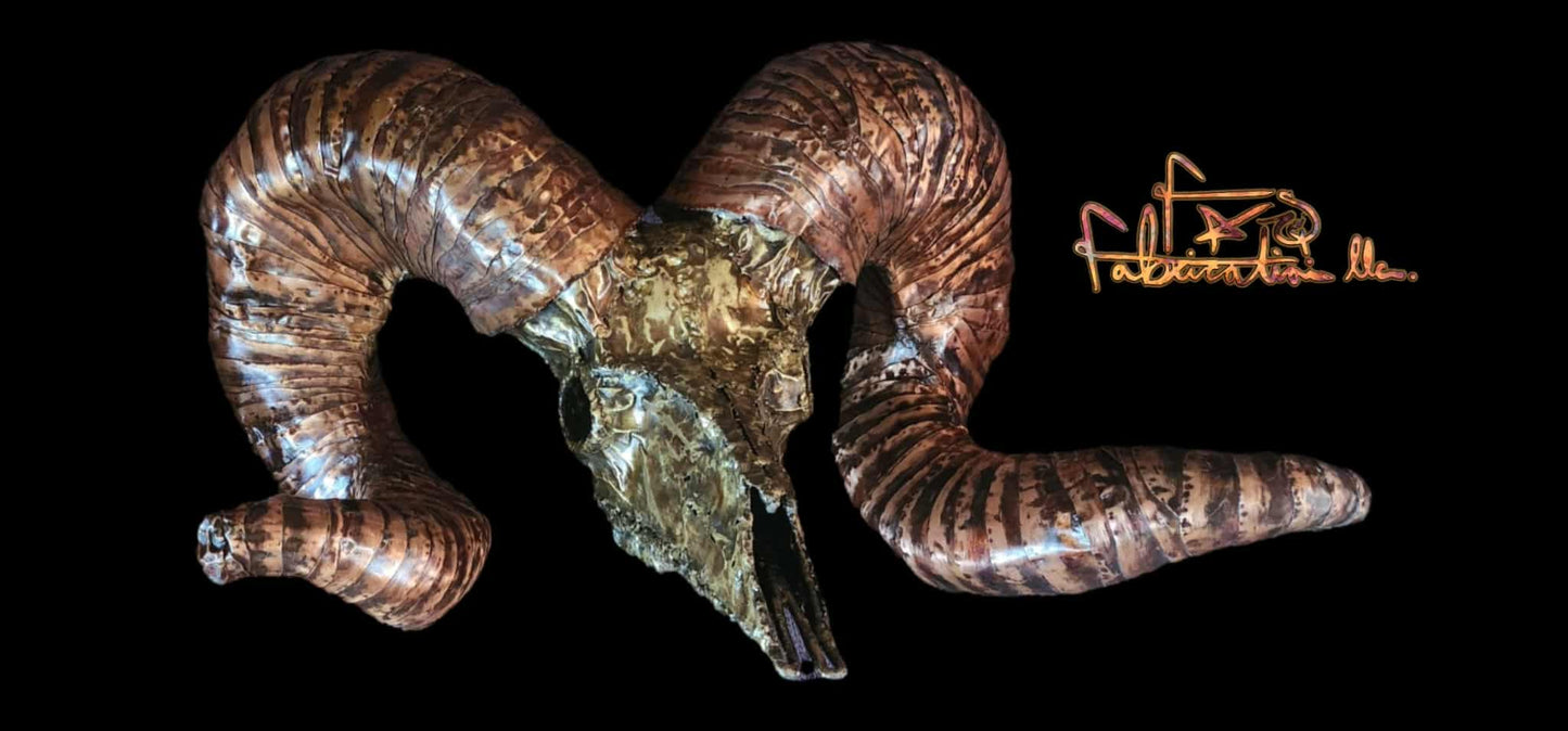 Bronze Ram Skull